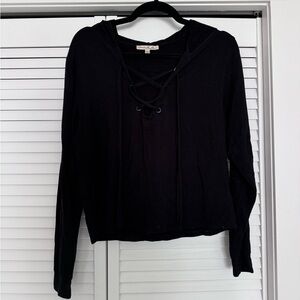 Express Black Cropped Sweater